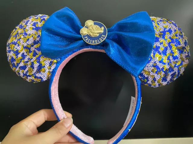 Disney Parks Annual Passholder Exclusive 2021 Mickey Minnie Ears Headband New