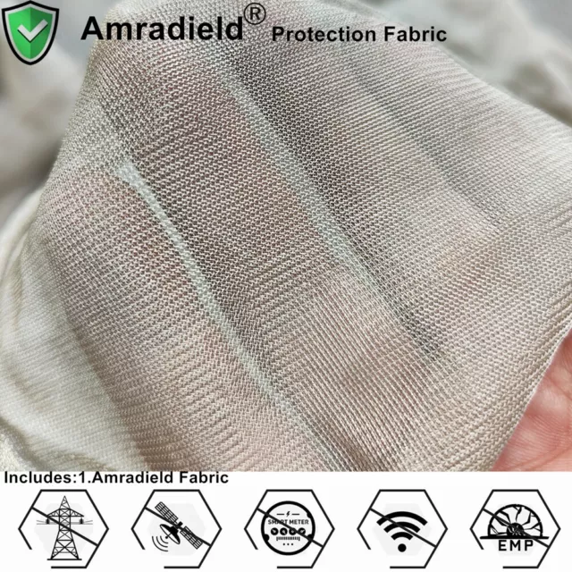 Silver Fiber Fabric Mesh Blocking EMF/RF/Frequency/Microwave for Net Mask Canopy