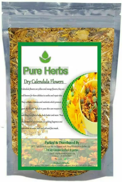 Pure Herbs Dry Calendula Flowers Indian Herbs