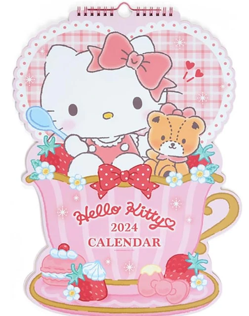 2025 WALL CALENDAR Hello Kitty Diecut SANRIO Monthly Flip Planner 35.