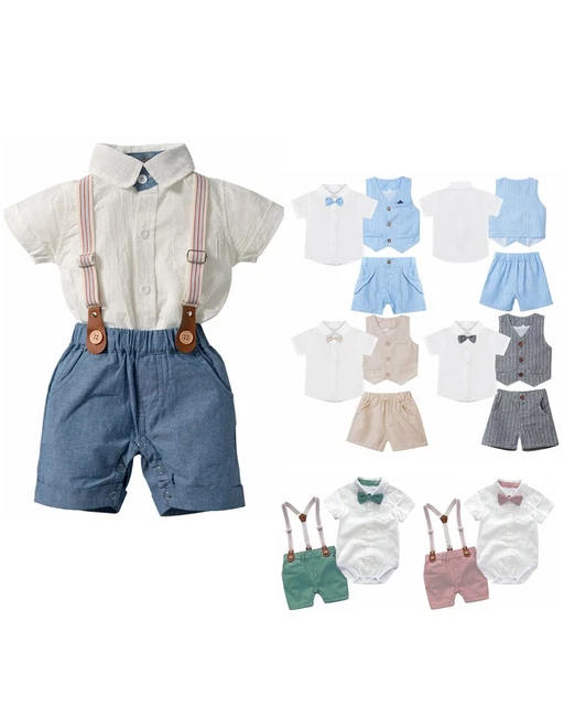 Abito formale cravatta fiocco bambino bambino camicia abito corto abito formale set gilet