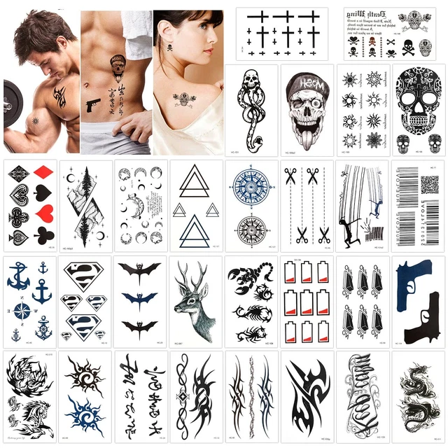 96 Tatouages Temporaires Pirates - Enfants Garçons/Filles - Étanches - Pour Fête Anniversaire