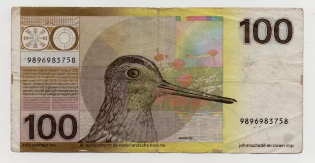 Netherlands 100 Gulden 1977 Pick 97A Look Scans