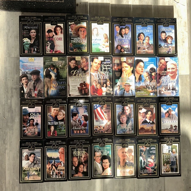 HALLMARK HALL OF Fame Gold Crown Collector's Edition VHS Lot of 28 74.
