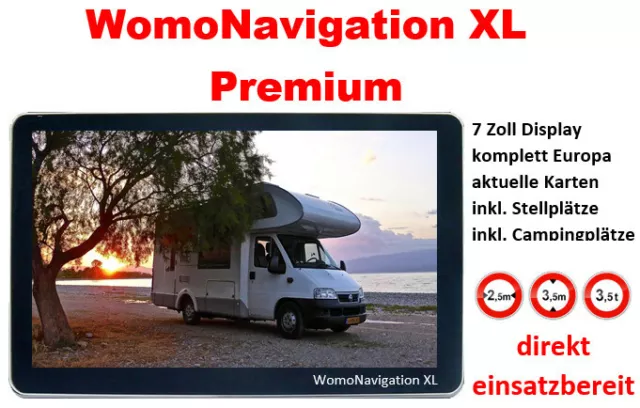 Navi fürs Reisemobil / Wohnmobil – 7 Zoll – EU-Karten – GPS – Navigationsgerät
