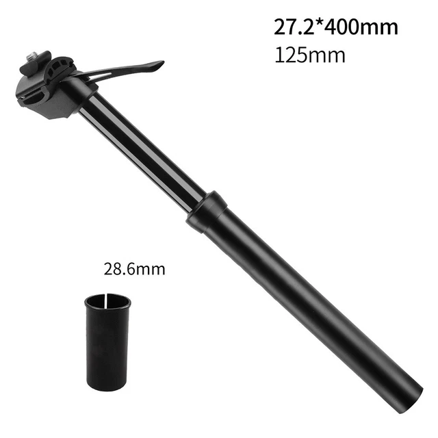 Zeroupshop – Tige De Selle Amortissante 30,9 Mm – Course Réglable 125 Mm – Pour VTT Et Vélo De Route – Réglage Manuel Facile
