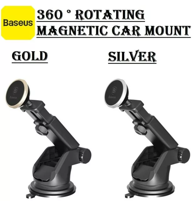 Baseus Magnetic Car Phone Holder Telescopic Suction Cup Car Dashboard Mount Cell