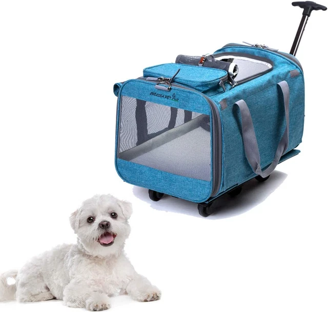 Tineer Poussette multifonctionnelle de Transport Voyage Chien Bleu ciel