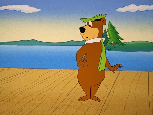 YOGI BEAR ANIMATION cel Hanna-Barbera cartoons production art vintage ...