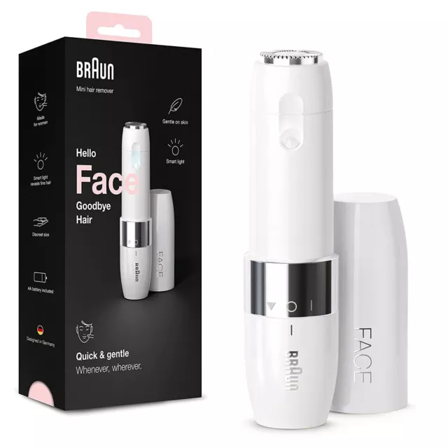 New Braun Face Mini Hair Remover FS1000, Electric Facial Hair Removal for Women