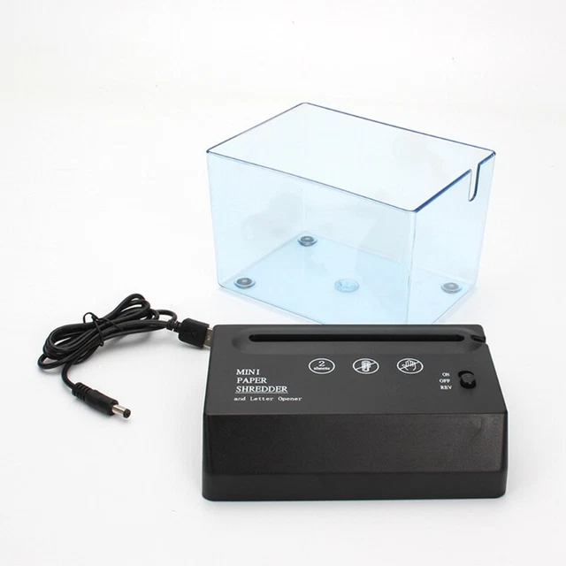 Usb Electric Paper Shredder Mini A6 Portable Invoice Document Paper Smash Tool