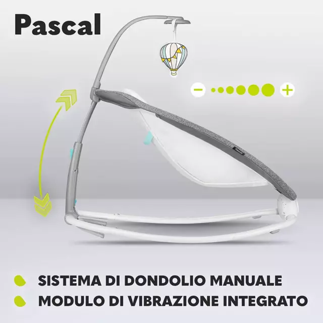 Pascal Sdraietta Neonati 0-9 Kg Dondolo per Bambini Portatile E Pieghevole, Cull 3