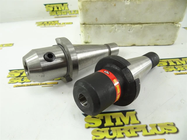 Nice! Pair Of Nmtb40 End Mill Holders 1/2" & 3/4" Capacity Etm