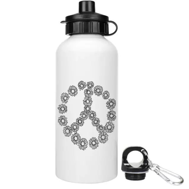 "Botellas de agua reutilizables ""Peace Daisy Symbol"" (WT046410)