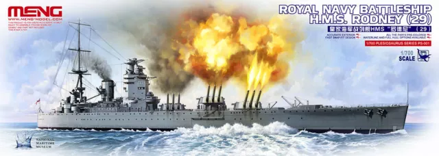 Meng-Model PS-001 - 1:700 Royal Marine Battleship H.M.S.Rodney (29) - Nouveau