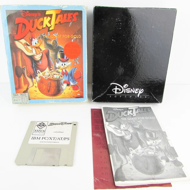 Disney's Duck Tales The Quest For Gold 3.5" Floppy Disk IBM PC/XT/AT/PS BIG BOX