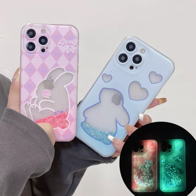 For OPPO Xiaomi VIVO Noctilucent Quicksand Liquid Girl Hot Phone Case Cover Back