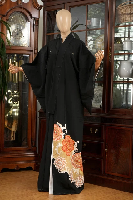 Dear Vanilla Japanese Tomesode Kimono Women's Authentic Japan Made Vintage