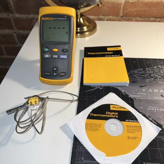 Fluke 51 II Thermometer - Dual Port (untested, parts only)