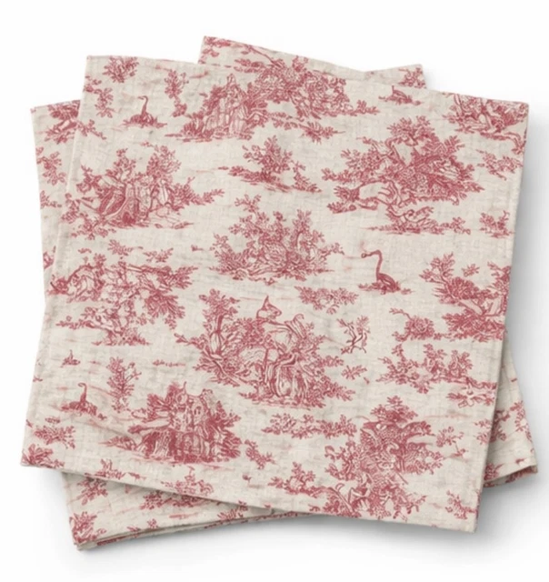 Toile De Jouy Coton Imprimée Pastorale Marron - Largeur 280 Cm, Vendue Au Demi-mètre, Made In France