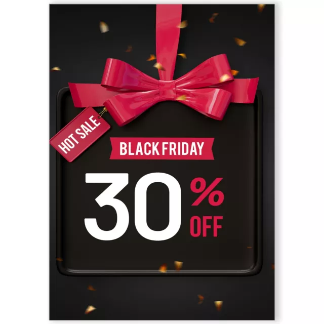 BLACK FRIDAY SALE POSTER Retail Shop UP TO % Off Sign Poster Clearance A5-A1