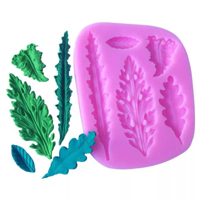 Silicone 3D Leaves Fondant Mould Cake Decorating Chocolate Baking Mold Tool DIY
