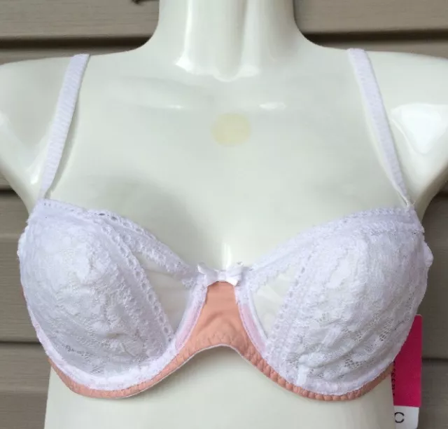 F&F Soft Touch Bra Underwired Padded Lace Trim Full Cup Supersoft