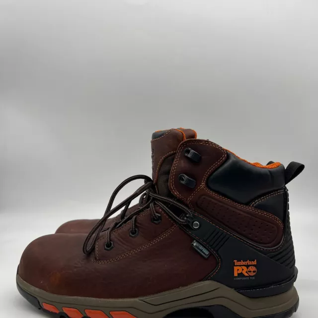 Timberland Pro Hypercharge A1Q54 Mens Brown Lace Up Ankle Work Boots Size 10.5 M