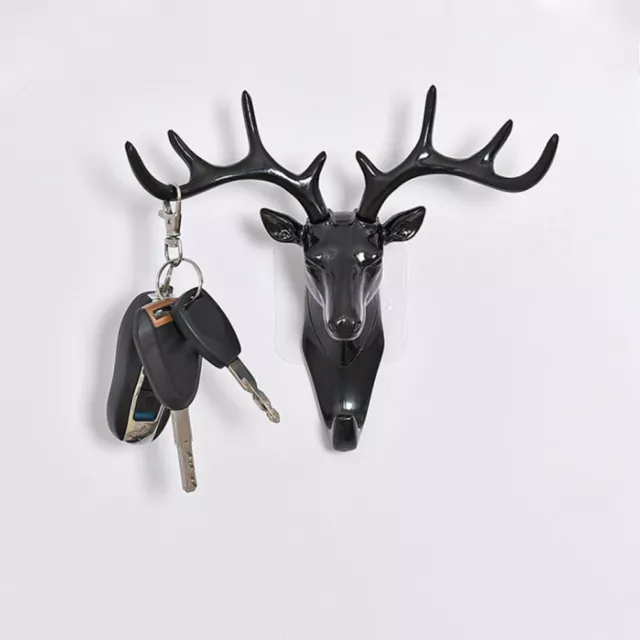 Creative hook deer head modeling wall decor hanger suction cup coat key hooks TB