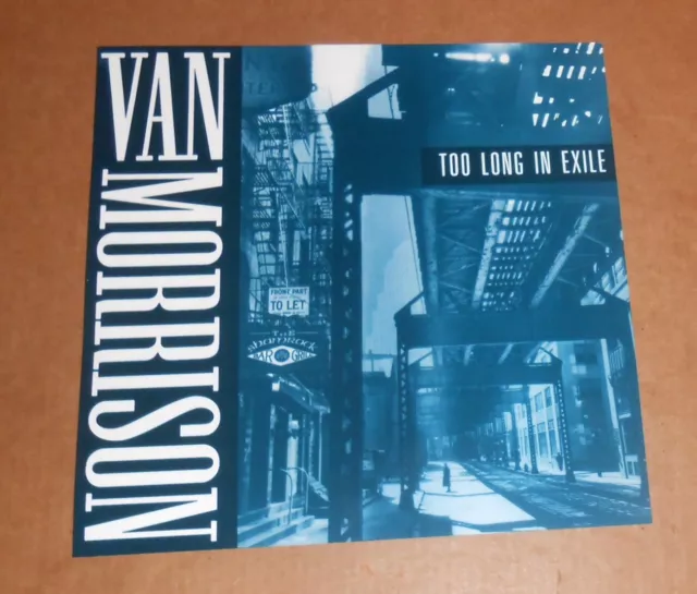 Van Morrison Too Long in Exile Poster 2-Sided Flat Square 1993 Promo 12x12