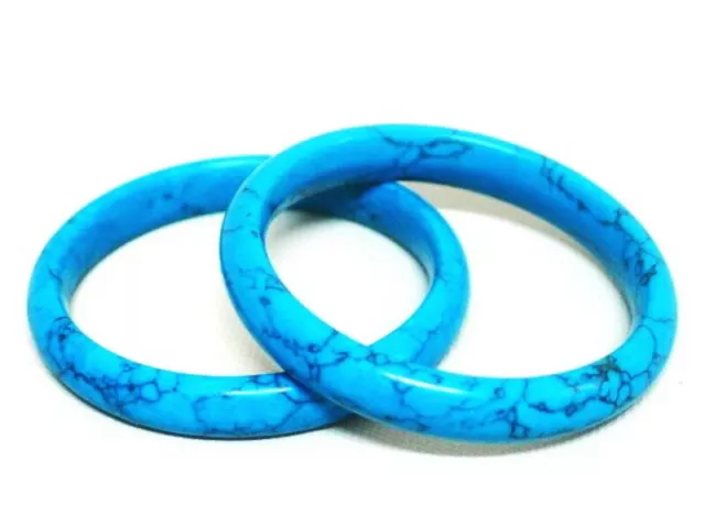 Pair/2PC Wholesale Tibetan Beautiful Turquoise Jewelry Bracelet Inside 62mm-64mm