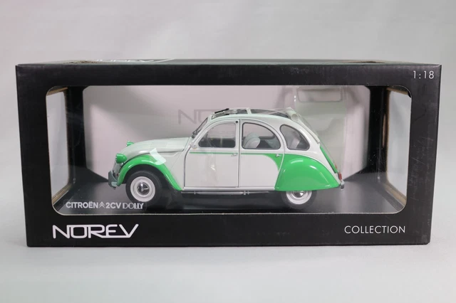 LJ469 NOREV 181512 1/18 1:18 Citroen 2CV Dolly 1985 blanc et vert