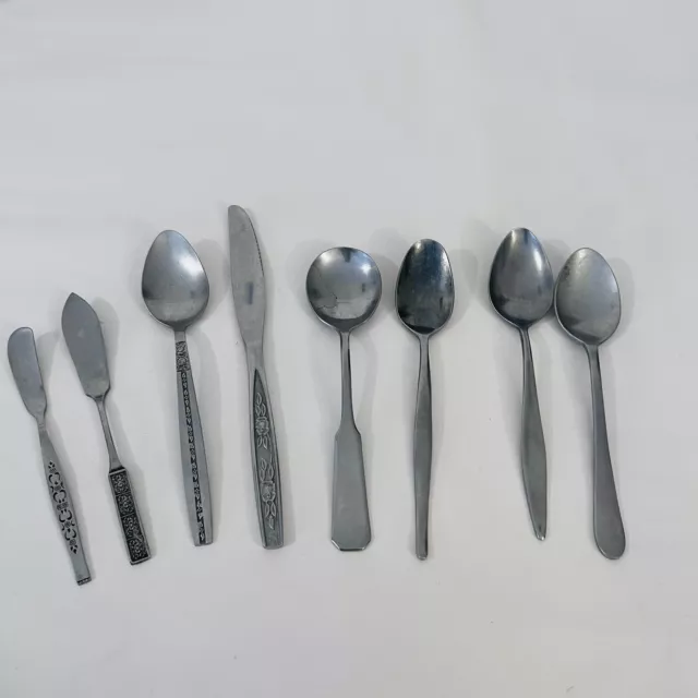 Vintage Cutlery Lot Spoons Knife Cheese Stainless Steel Kitchen Bulk Bundle #8