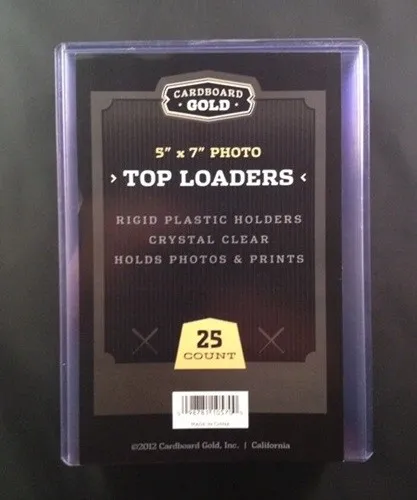 25 5x7 Ultra CBG Premium Pro Hard Rigid Toploaders Photo Topload Holders - New
