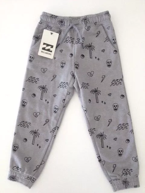 Bnwt Billabong Kids Boys Scribble Trackies Trackpants (4) Last Ones Rrp $59.99 2