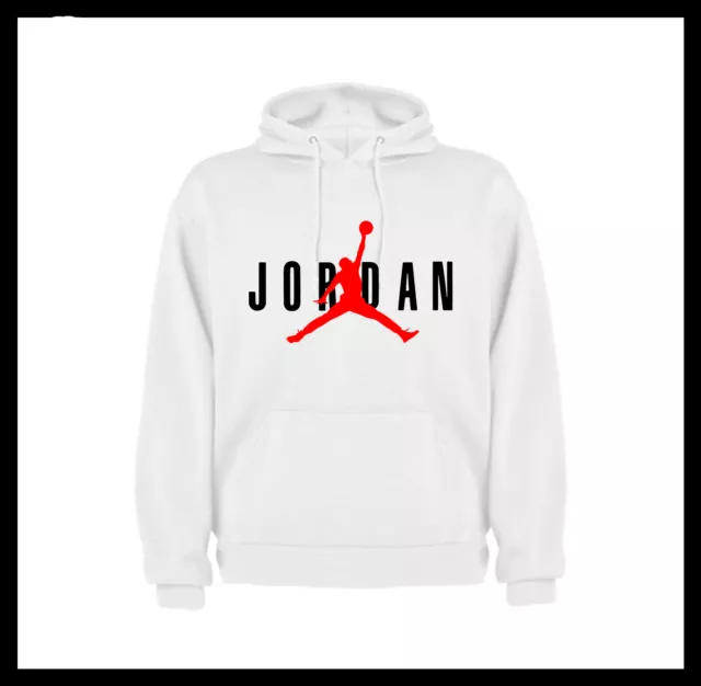 Sudadera blanca capucha Michael Jordan Baloncesto basket Hombre Niño Roly