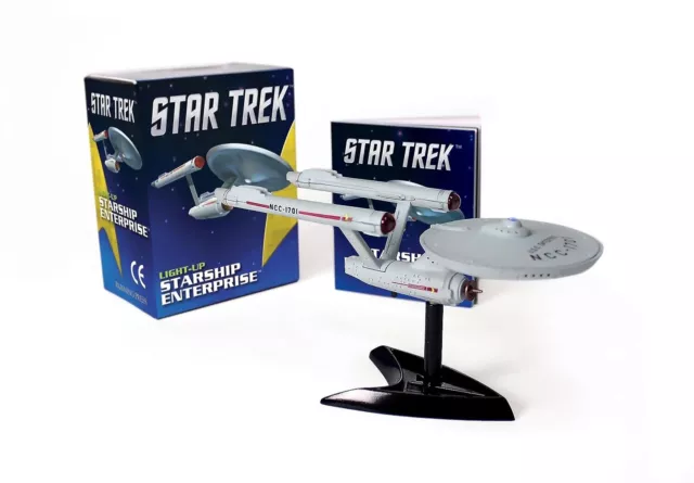 Star Trek TOS Enterprise Light Up NCC-1701 Ship with Collector Book, Sealed box