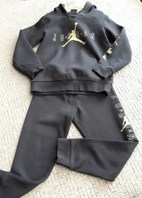 Tuta con cappuccio nero JORDAN ragazzo età 5-6 anni