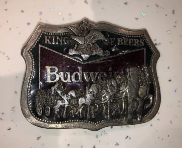 Official Budweiser Metal Belt Buckle USA