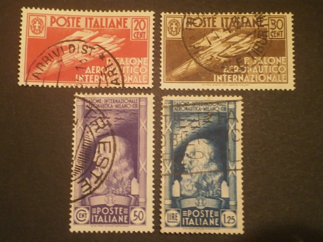 Timbres Italie 1935 Y&T n° 364 à n° 367 Oblitéré X Complet