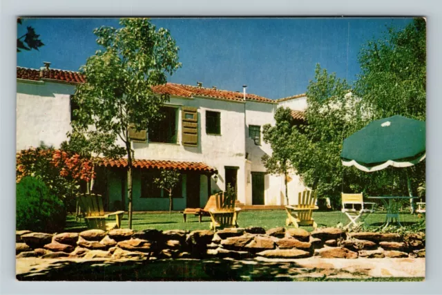 Palm Springs CA-California, El Campo Motel, Outside Pool Area, Vintage Postcard