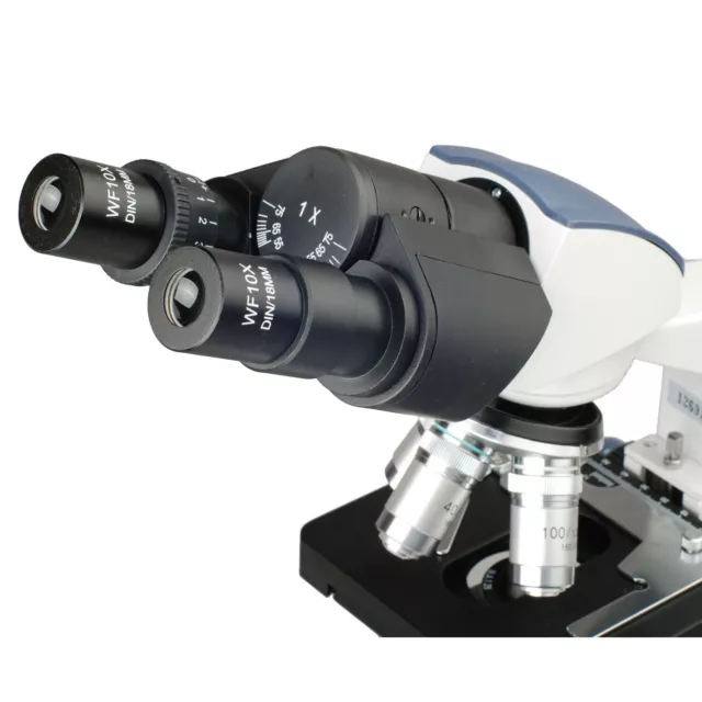 AmScope B120B 40X-2000X LED Lab Binocular Compound Microscope with 3D-Stage 3