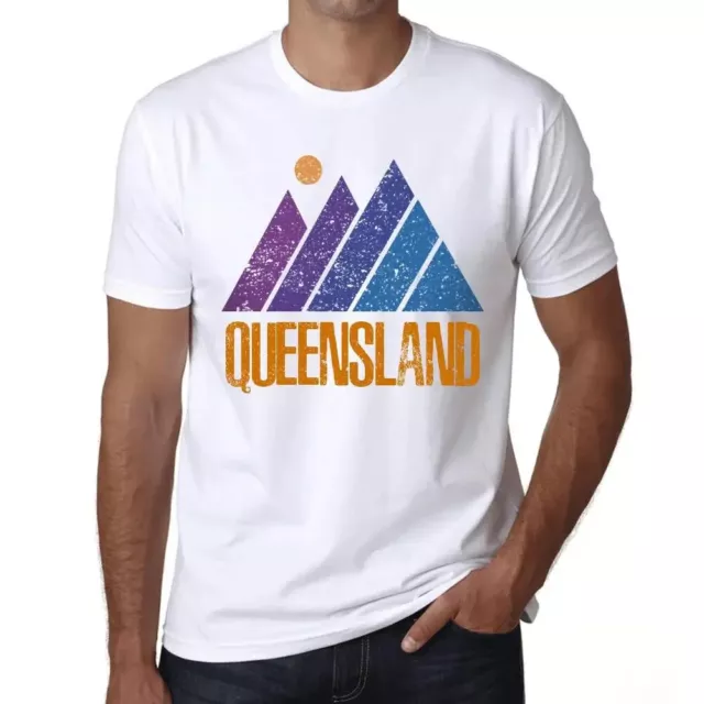 Uomo Maglietta Montagna Del Queensland – Mountain Queensland – T-shirt Stampa