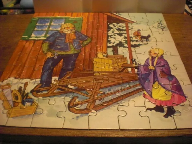 Vintage WADDINGTONS Classic Series Heidi 2 Board Jigsaw Puzzle 1977 Complete
