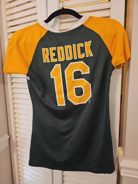 MAJESTIC WOMEN'S OAKLAND Athletics Josh Reddick #16 T-Shirt- Gold/Green ...
