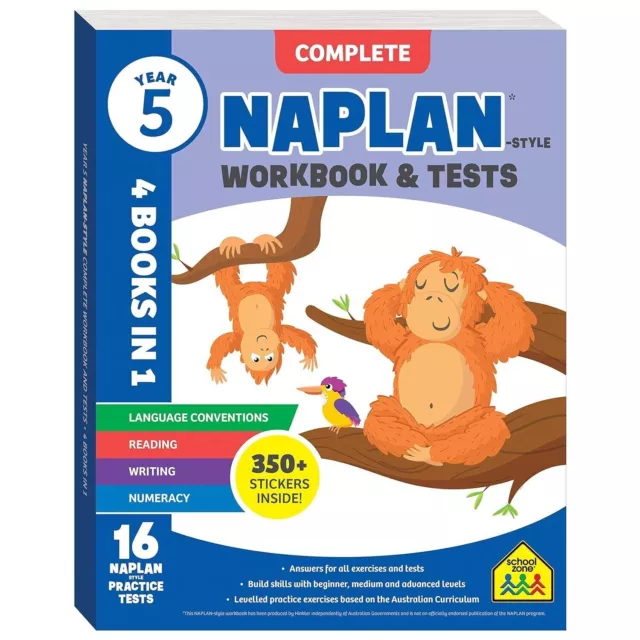 2022 Year 5 Naplan Style Complete Workbook & Test Hinkler Book kids School Zone