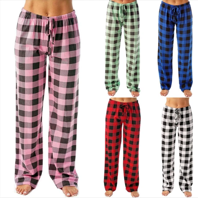 Damen Schlafhose Mit Weitem Bein - Weiche Pyjamahose Mit Taschen, Übergrößen S-5XL