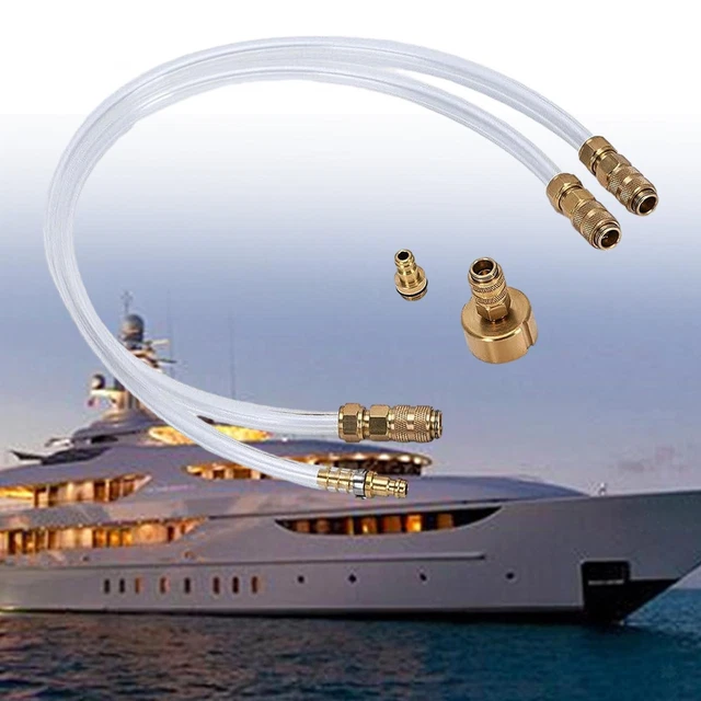 Kit Riempimento E Sfiato Sterzo Idraulico Nautico - Ricambi Per Barche E Yacht Con Tubi In PVC E Ottone - Foto 6