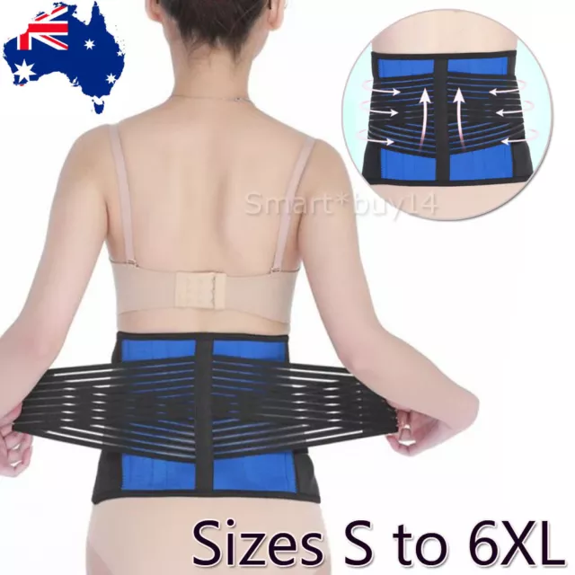 Adjustable Waist Lumbar Support Belt Brace Lower Back Pain Relief Therapy Strap'
