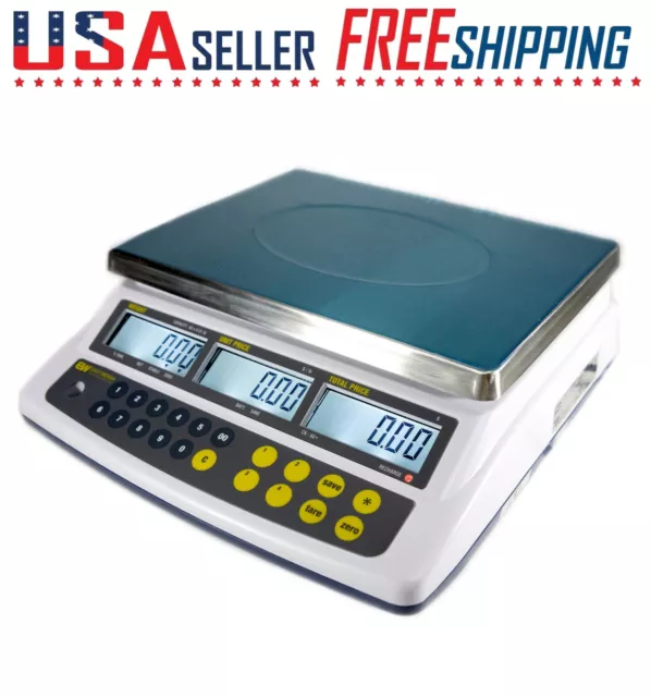 Easy Weigh CK-60 Price Scale Rechargeable Battery Operated LCD 60 x 0.01 lb NTEP